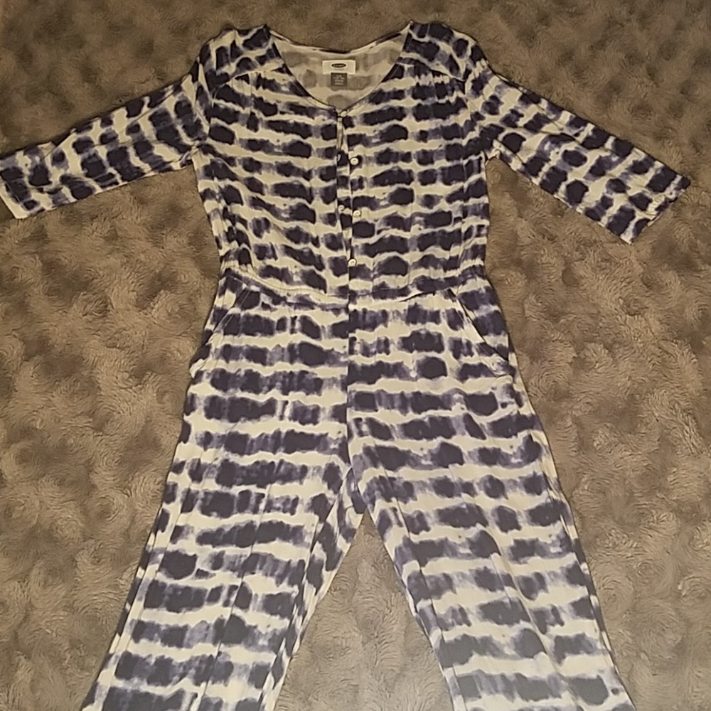 Blue&White printed jumpsuit!